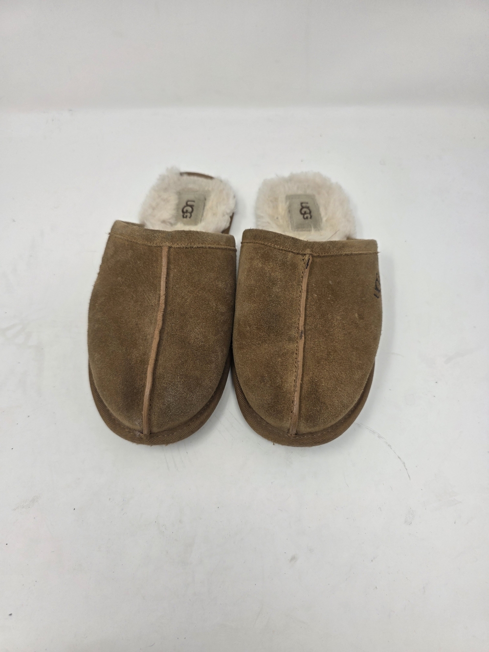 UGG Women’s Chestnut Suede Shearling Mule Slippers Size 8 Scuffette Style House
